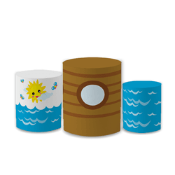 Trio Capas de Cilindros Sublimados Decorativo Tema... - Loja | Bibi Painéis