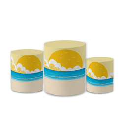 Trio Capas de Cilindros Sublimados Decorativo Tema... - Loja | Bibi Painéis