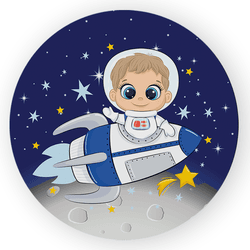 Capa Painel Redondo Decorativo Tema Astronauta Esp... - Loja | Bibi Painéis