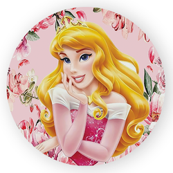 Capa Painel Redondo Decorativo Tema Aurora Princes... - Loja | Bibi Painéis