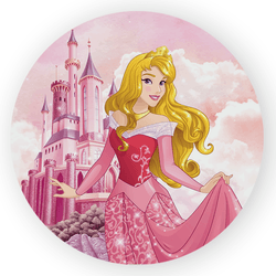 Capa Painel Redondo Decorativo Tema Aurora Princes... - Loja | Bibi Painéis