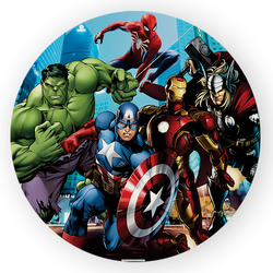 Capa Painel Redondo Decorativo Tema Avengers Decor... - Loja | Bibi Painéis
