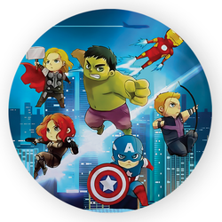 Capa Painel Redondo Decorativo Tema Avengers Decor... - Loja | Bibi Painéis