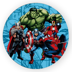 Capa Painel Redondo Decorativo Tema Avengers Decor... - Loja | Bibi Painéis
