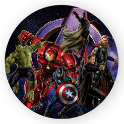 Capa Painel Redondo Decorativo Tema Avengers Decor... - Loja | Bibi Painéis