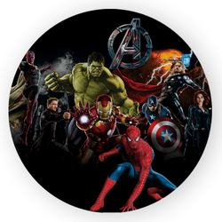 Capa Painel Redondo Decorativo Tema Avengers Decor... - Loja | Bibi Painéis