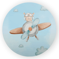 Capa Painel Redondo Decorativo Tema Aviador Decora... - Loja | Bibi Painéis