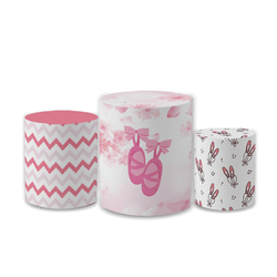 Trio Capas de Cilindros Sublimados Decorativo Tema... - Loja | Bibi Painéis