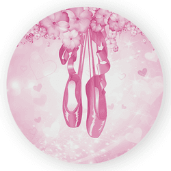 Capa Painel Redondo Decorativo Tema Bailarina Deco... - Loja | Bibi Painéis