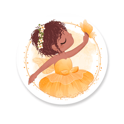 Capa Painel Redondo Decorativo Tema Bailarina Deco... - Loja | Bibi Painéis