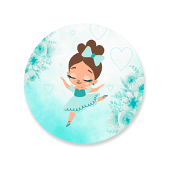 Capa Painel Redondo Decorativo Tema Bailarina Deco... - Loja | Bibi Painéis