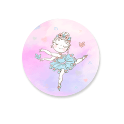 Capa Painel Redondo Decorativo Tema Bailarina Deco... - Loja | Bibi Painéis