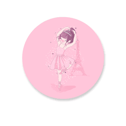 Capa Painel Redondo Decorativo Tema Bailarina Deco... - Loja | Bibi Painéis