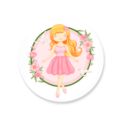 Capa Painel Redondo Decorativo Tema Bailarina Deco... - Loja | Bibi Painéis