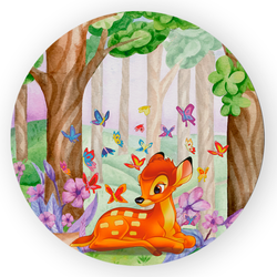Capa Painel Redondo Decorativo Tema Bambi Decoraçã... - Loja | Bibi Painéis