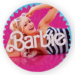 Capa Painel Redondo Decorativo Tema Barbie Girl De... - Loja | Bibi Painéis