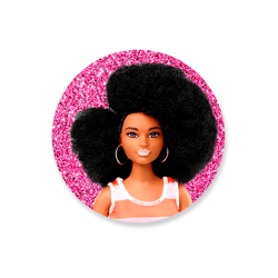 Capa Painel Redondo Decorativo Tema Barbie Girl De... - Loja | Bibi Painéis