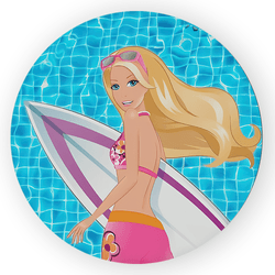 Capa Painel Redondo Decorativo Tema Barbie Girl De... - Loja | Bibi Painéis