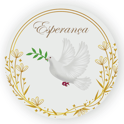 Capa Painel Redondo Decorativo Tema Batizado Anjo ... - Loja | Bibi Painéis