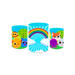 Trio Capas de Cilindros Sublimados Decorativo Tema... - Loja | Bibi Painéis