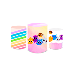 Trio Capas de Cilindros Sublimados Decorativo Tema... - Loja | Bibi Painéis