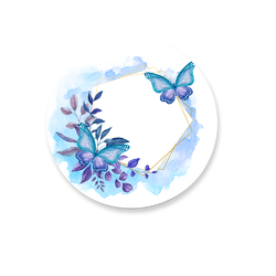 Capa Painel Redondo Decorativo Tema Borboleta Deco... - Loja | Bibi Painéis