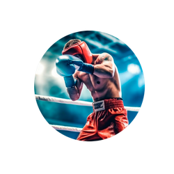 Capa Painel Redondo Decorativo Tema Boxe Luta Deco... - Loja | Bibi Painéis
