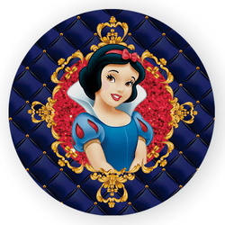 Capa Painel Redondo Decorativo Tema Princesa Branc... - Loja | Bibi Painéis