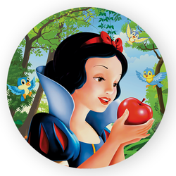 Capa Painel Redondo Decorativo Tema Princesa Branc... - Loja | Bibi Painéis