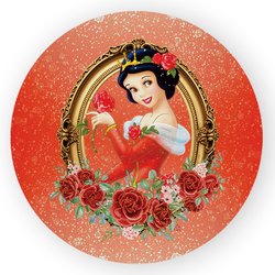 Capa Painel Redondo Decorativo Tema Princesa Branc... - Loja | Bibi Painéis