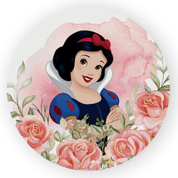 Capa Painel Redondo Decorativo Tema Princesa Branc... - Loja | Bibi Painéis