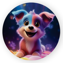 Capa Painel Redondo Decorativo Tema Cachorrinho Pe... - Loja | Bibi Painéis