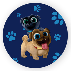 Capa Painel Redondo Decorativo Tema Cachorrinho Pe... - Loja | Bibi Painéis