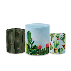 Trio Capas de Cilindros Sublimados Decorativo Tema... - Loja | Bibi Painéis