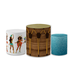 Trio Capas de Cilindros Sublimados Decorativo Tema... - Loja | Bibi Painéis