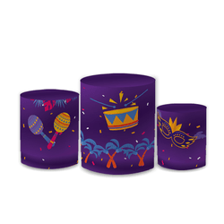 Trio Capas de Cilindros Sublimados Decorativo Tema... - Loja | Bibi Painéis