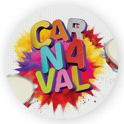 Capa Painel Redondo Decorativo Tema Carnaval Data ... - Loja | Bibi Painéis