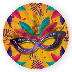 Capa Painel Redondo Decorativo Tema Carnaval Data ... - Loja | Bibi Painéis