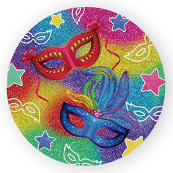Capa Painel Redondo Decorativo Tema Carnaval Data ... - Loja | Bibi Painéis