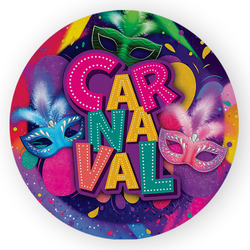 Capa Painel Redondo Decorativo Tema Carnaval Data ... - Loja | Bibi Painéis