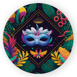 Capa Painel Redondo Decorativo Tema Carnaval Data ... - Loja | Bibi Painéis