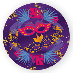 Capa Painel Redondo Decorativo Tema Carnaval Data ... - Loja | Bibi Painéis