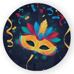 Capa Painel Redondo Decorativo Tema Carnaval Data ... - Loja | Bibi Painéis