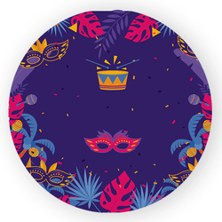 Capa Painel Redondo Decorativo Tema Carnaval Data ... - Loja | Bibi Painéis