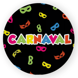 Capa Painel Redondo Decorativo Tema Carnaval Data ... - Loja | Bibi Painéis
