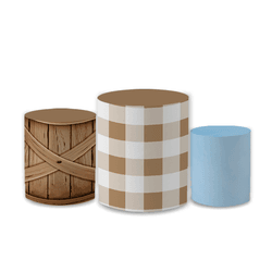 Trio Capas de Cilindros Sublimados Decorativo Tema... - Loja | Bibi Painéis