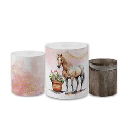 Trio Capas de Cilindros Sublimados Decorativo Tema... - Loja | Bibi Painéis