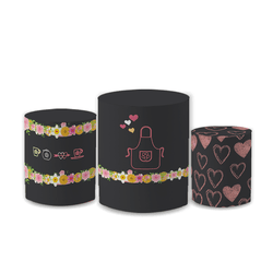 Trio Capas de Cilindros Sublimados Decorativo Tema... - Loja | Bibi Painéis