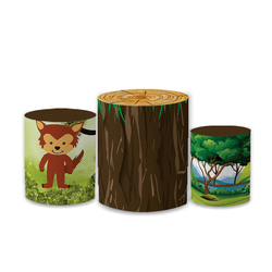 Trio Capas de Cilindros Sublimados Decorativo Tema... - Loja | Bibi Painéis