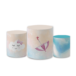 Trio Capas de Cilindros Sublimados Decorativo Tema... - Loja | Bibi Painéis